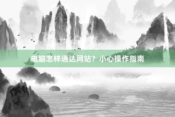 电脑怎样通达网站？小心操作指南