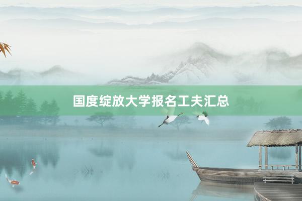 国度绽放大学报名工夫汇总